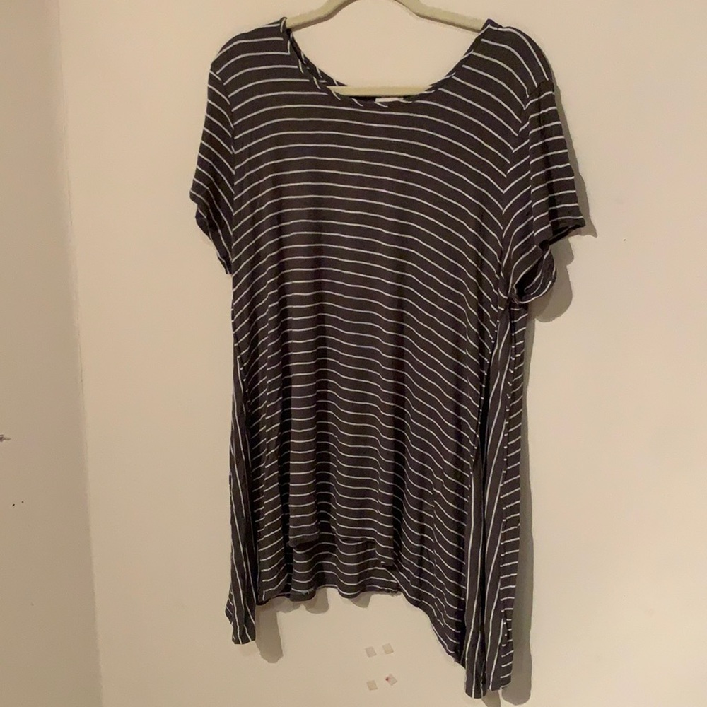 Mossimo Supply Co, striped short sleeve tunic, 2X